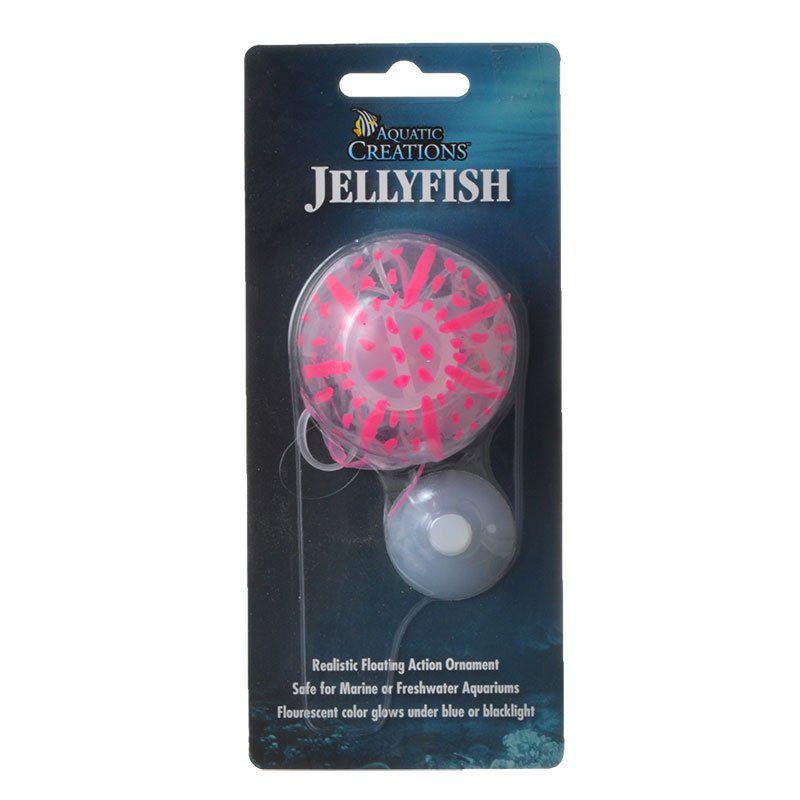 Aquatic Creations Glowing Jellyfish Aquarium Ornament - Pink-Fish-Aquatic Creations-1 Pack-