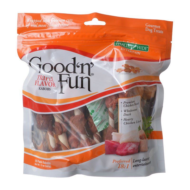 Healthy Hide Good 'n' Fun Triple-Flavor Kabobs - Chicken Breast, Duck & Chicken Liver-Dog-Healthy Hide-18 Pack-