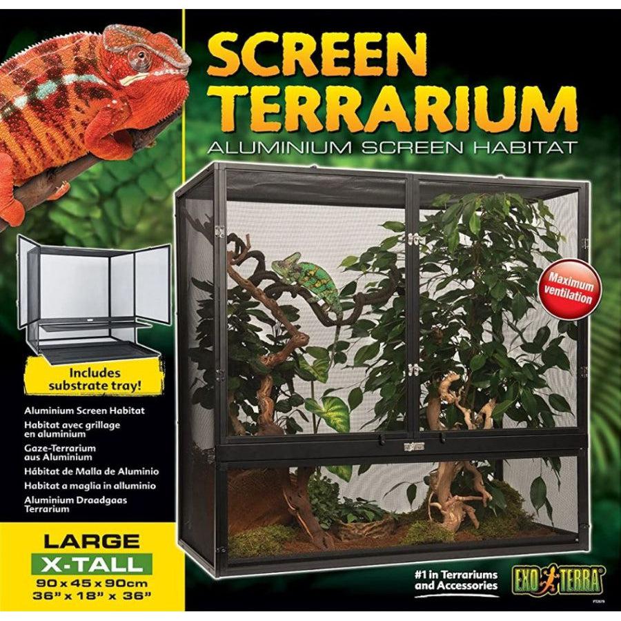 Exo-Terra Screen Terrarium-Reptile-Exo-Terra-Large X-Tall - (36"L x 18"W x 36"H)-