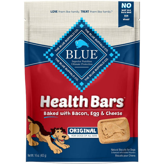 Blue Buffalo Health Bars Dog Biscuits - Baked with Bacon, Egg & Cheese-Animals & Pet Supplies-BimBimPet-