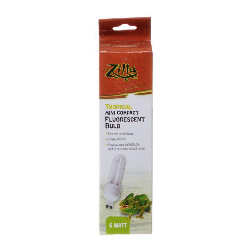 Zilla Mini Compact Fluorescent Bulb - Tropical-Reptile-Zilla-1 Pack - (6 Watt)-