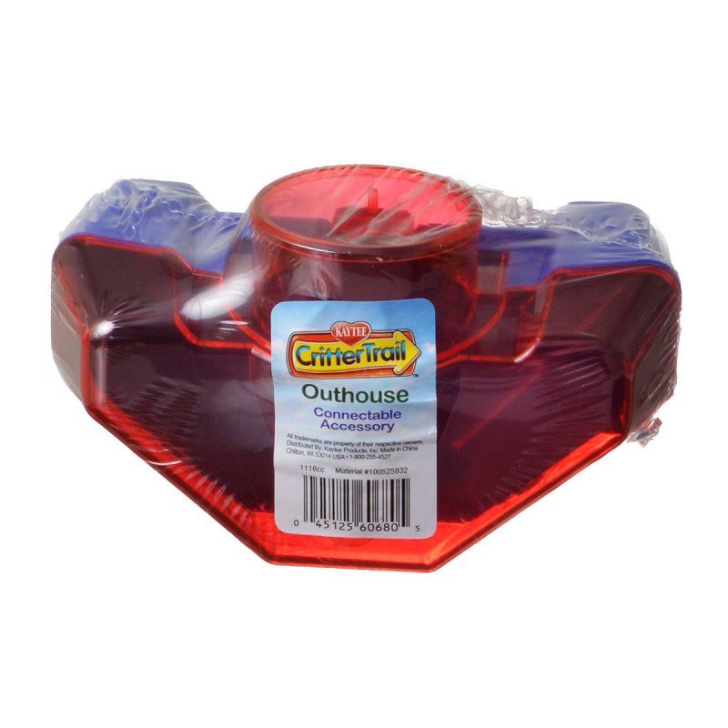 Kaytee CritterTrail Fun-nel Hideout Outhouse-Small Pet-Kaytee-1 Pack - (6"L x 3.75"W x 3.75"H)-