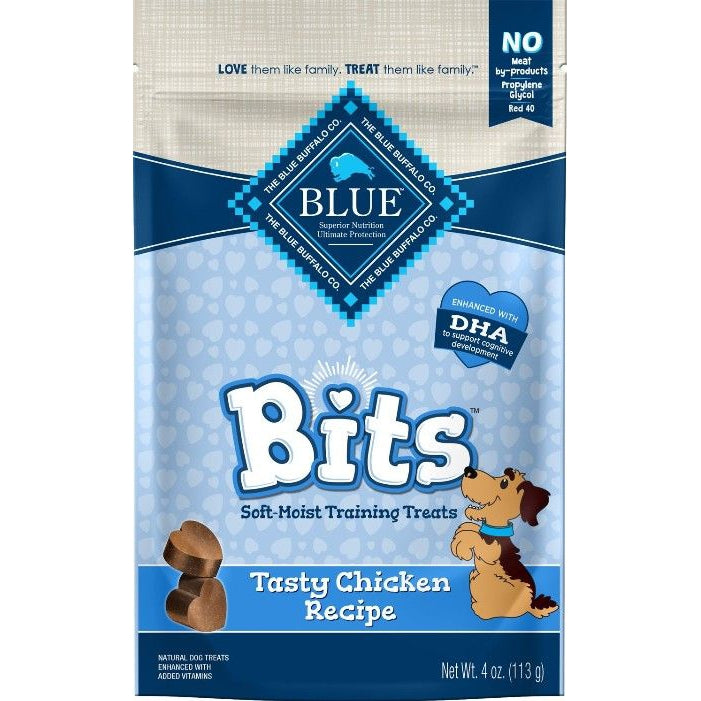 Blue Buffalo Blue Bits Soft-Moist Training Treats - Tasty Chicken Recipe-Dog-Blue Buffalo-4 oz-
