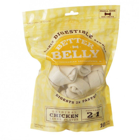 Better Belly Rawhide Chicken Liver Bones - Small-Dog-Better Belly-10 Count-