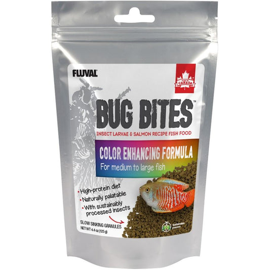 Fluval Bug Bites Color Enhancing Formula for Medium-Large Fish-Fish-Fluval-4.4 oz-