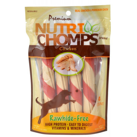 Premium Nutri Chomps Chicken Wrapped Twists-Dog-Scott Pet-4 Count-