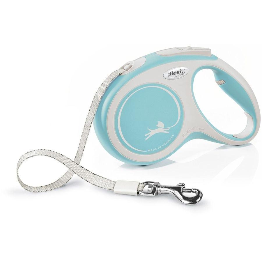 Flexi New Comfort Retractable Tape Leash - Blue-Dog-Flexi-Medium - 16' Tape (Pets up to 55 lbs)-