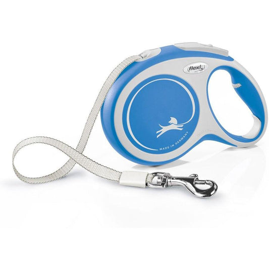 Flexi New Comfort Retractable Tape Leash - Blue-Dog-Flexi-Large - 26' Tape (Pets up to 110 lbs)-