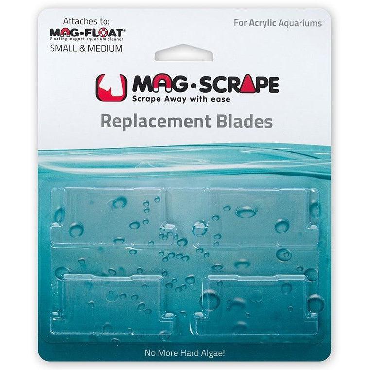 Mag Float Replacement Blades for Small & Medium Acrylic Cleaners-Fish-Mag Float-4 count-