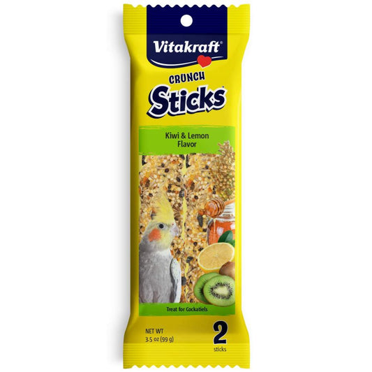 Vitakraft Crunch Sticks Kiwi & Lemon Cockatiel Treats-Bird-Vitakraft-2 Pack-