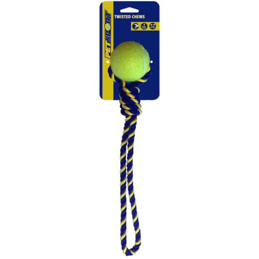 Petsport Knotted Cotton Rope Tug with Tuff Ball-Animals & Pet Supplies-BimBimPet-