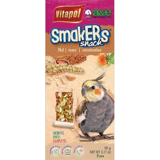 A&E Cage Company Smakers Cockatiel Nut Treat Sticks-Bird-A&E Cage Company-2 count-