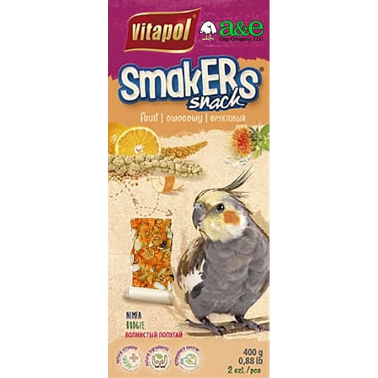 A&E Cage Company Smakers Cockatiel Orange Treat Sticks-Bird-A&E Cage Company-2 count-
