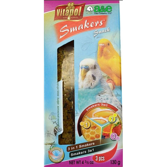 A&E Cage Company Smakers Parakeet Variety Treat Sticks-Bird-A&E Cage Company-3 count-