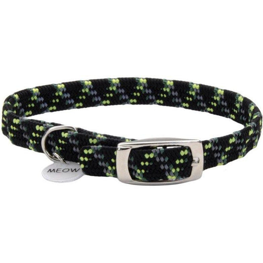 Coastal Pet Elastacat Reflective Safety Collar with Charm Black/Green-Cat-Coastal Pet-Small (Neck: 8-10")-