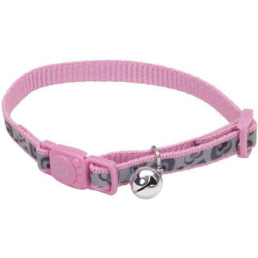 Coastal Pet Lazerbrite Reflective Breakaway Cat Collar Pink Heart-Cat-Coastal Pet-12"L x 3/8"W-