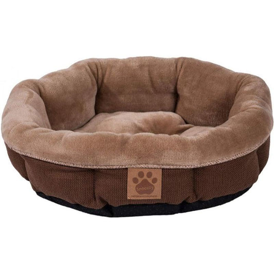 Precision Pet Round Shearling Bed Brown-Animals & Pet Supplies-BimBimPet-