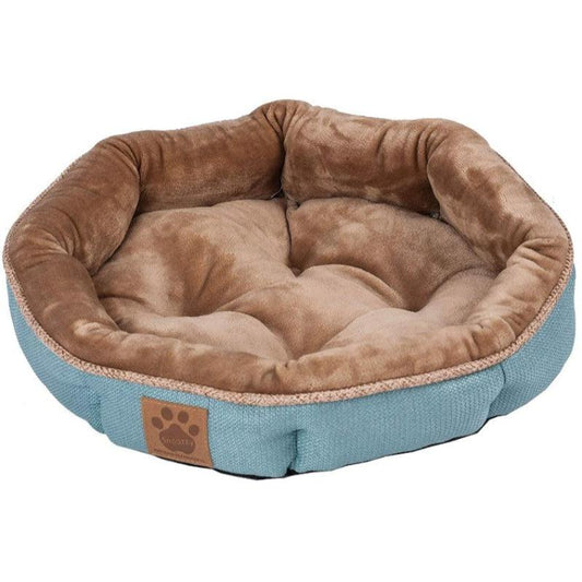 Precision Pet Round Shearling Bed Teal-Animals & Pet Supplies-BimBimPet-