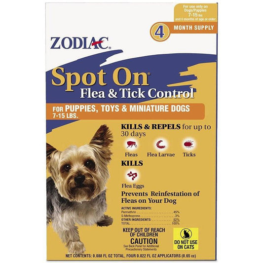 Zodiac Flea and Tick Control Drops-Dog-Zodiac-4 count-