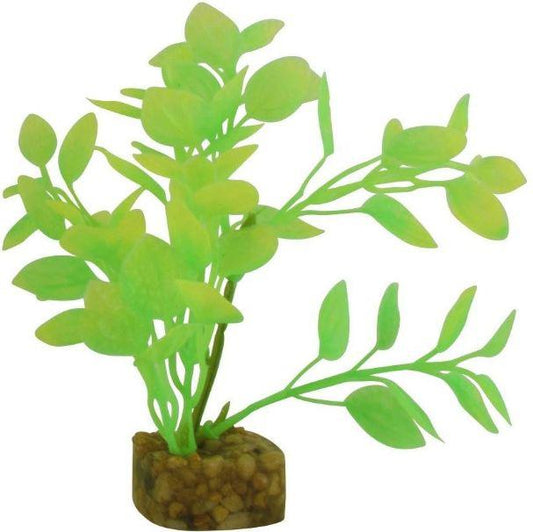 GloFish Plastic Aquarium Plant Green / Yellow-Fish-GloFish-Small-