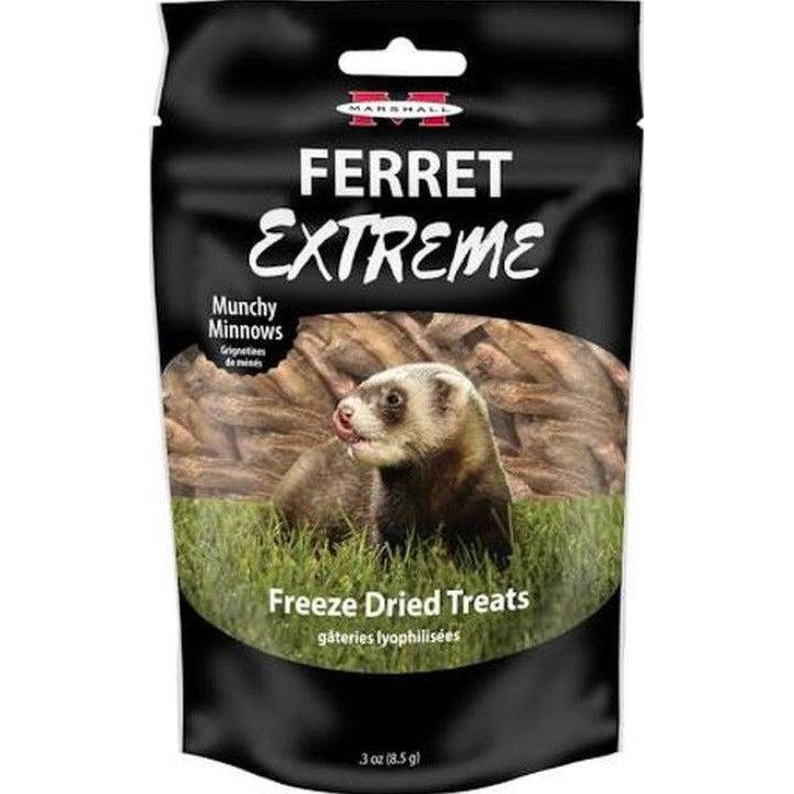 Marshall Ferret Extreme Munchy Minnows Freeze Dried Ferret Treat-Small Pet-Marshall-.3 oz-