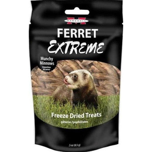 Marshall Ferret Extreme Munchy Minnows Freeze Dried Ferret Treat-Small Pet-Marshall-.3 oz-