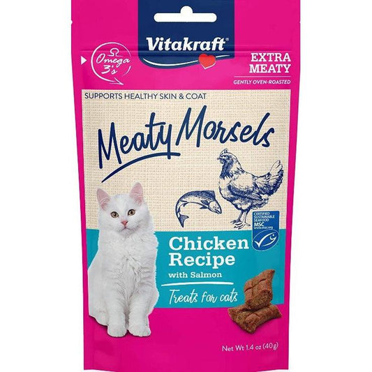 VitaKraft Meaty Morsels Chicken & Salmon Cat Treat-Cat-Vitakraft-1.4 oz-