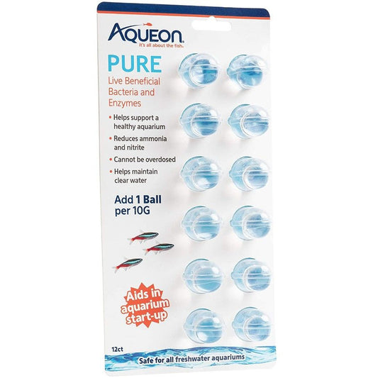 Aqueon Pure LIve Beneficial Bacteria and Enzymes for Aquariums-Fish-Aqueon-12 count-
