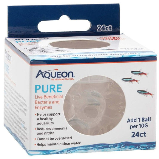 Aqueon Pure LIve Beneficial Bacteria and Enzymes for Aquariums-Fish-Aqueon-24 count-