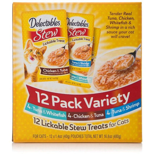 Hartz Delectables Stew Lickable Treat for Cats - Variety Pack-Cat-Hartz-12 count-