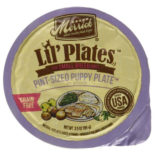 Merrick Lil Plates Grain Free Pint-Sized Puppy Plate-Dog-Merrick-3.5 oz-