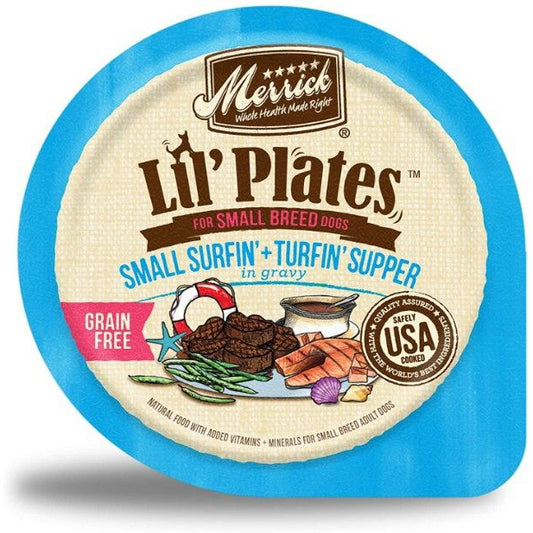 Merrick Lil Plates Grain Free Small Surfin + Turfin Supper-Dog-Merrick-3.5 oz-