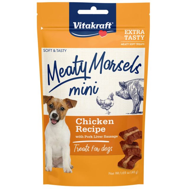 Vitakraft Meaty Morsels Mini Chicken Recipe with Pork Sausage Dog Treat-Dog-Vitakraft-1.69 oz-
