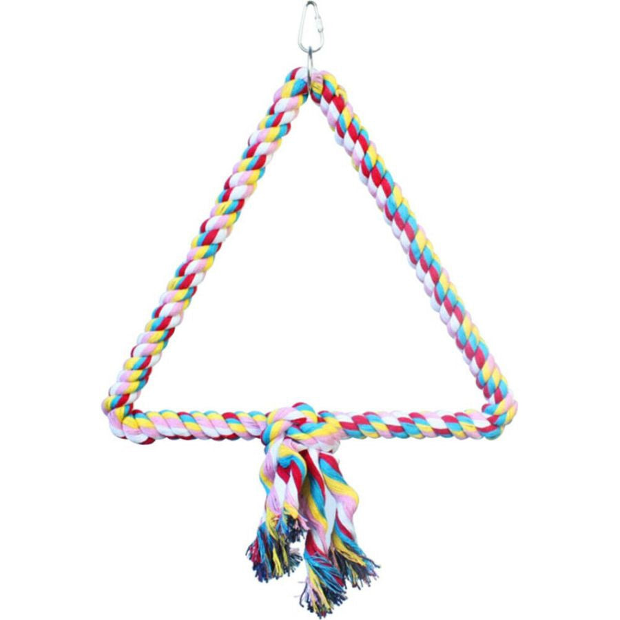 AE Cage Company Happy Beaks Triangle Cotton Rope Swing for Birds-Bird-A&E Cage Company-1 count-