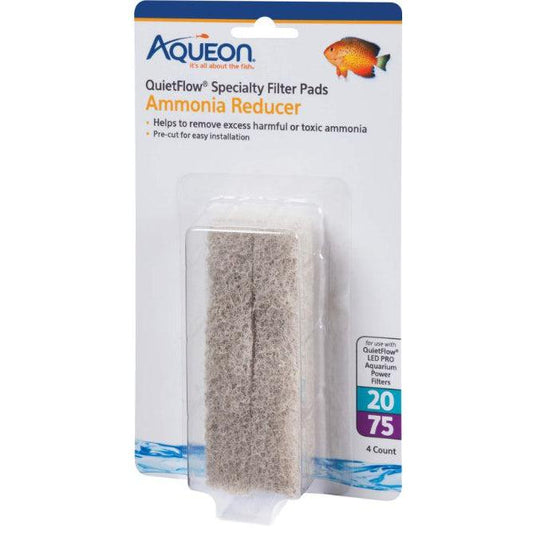 Aqueon Ammonia Reducer for QuietFlow LED Pro Power Filter 20/75-Fish-Aqueon-4 count-