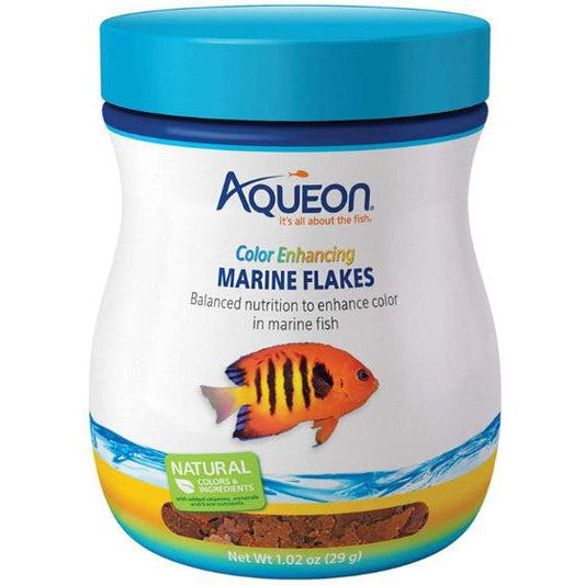 Aqueon Color Enhancing Marine Flakes Fish Food-Fish-Aqueon-1.02 oz-