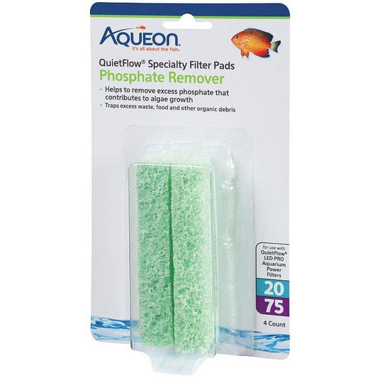 Aqueon Phosphate Remover for QuietFlow LED Pro Power Filter 20/75-Fish-Aqueon-4 count-