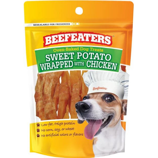 Beefeaters Oven Baked Sweet Potato Wrapped with Chicken Dog Treat-Dog-Beefeaters-12 oz-