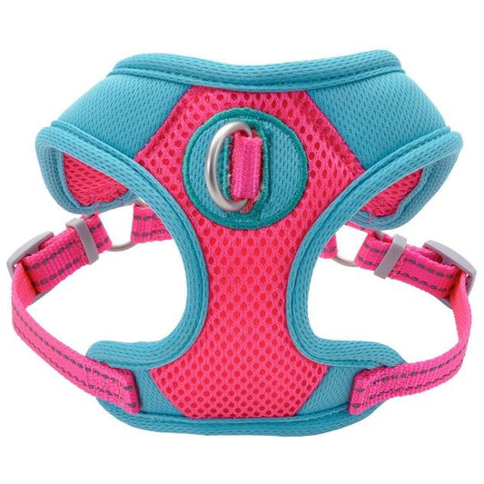 Coastal Pet Pro Reflective Mesh Dog Harness Fuchia with Teal 5/8"-Dog-Coastal Pet-X-Small-