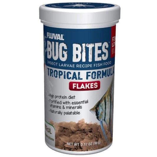 Fluval Bug Bites Insect Larvae Tropical Fish Flake-Fish-Fluval-3.17 oz-