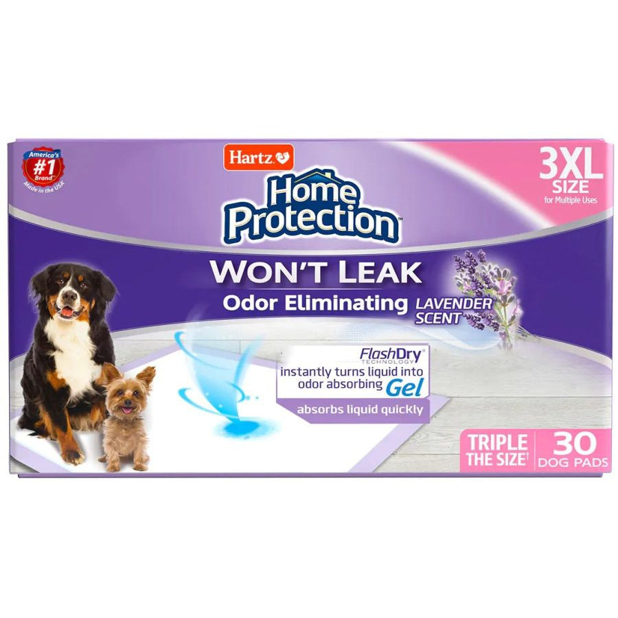 Hartz Home Protection Lavender Scent Odor Eliminating Dog Pads-Dog-Hartz-30 count-