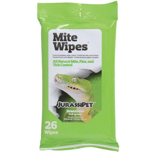 JurassiPet MiteWipes All Natural Mite, Flea and Tick Control-Reptile-JurassiPet-26 count-