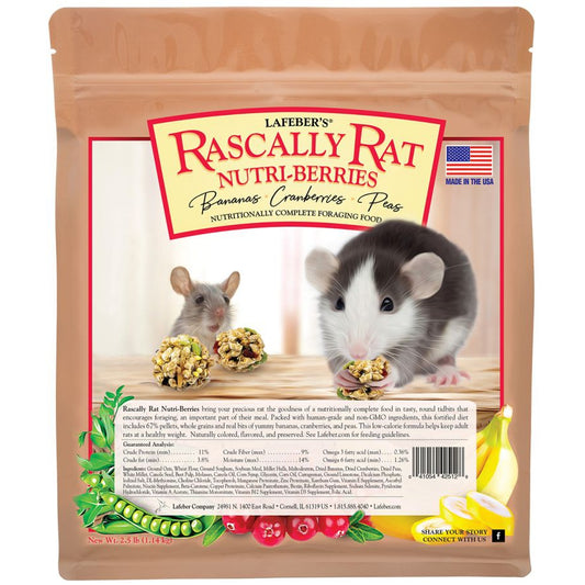 Lafeber Nutritionally Complete Adult Rat Food with Bananas Cranberries And Peas-Small Pet-Lafeber-2.5 lbs-