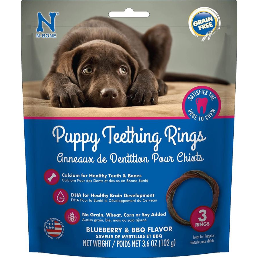 NBone Puppy Teething Ring Blueberry Flavor BimBimPet