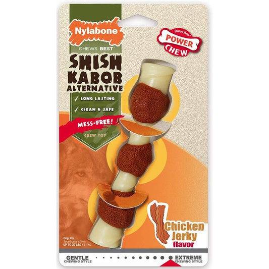 Nylabone Power Chew Shish Kabob Mess Free Nylon Chew Toy Chicken Jerky Flavor Regular-Dog-Nylabone-1 count-