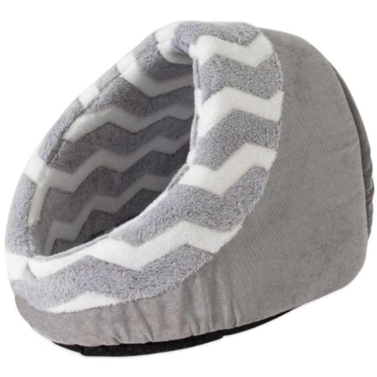 Precision Pet Snoozz ZigZag Hide And Seek Pet Bed Gray And White-Animals & Pet Supplies-BimBimPet-