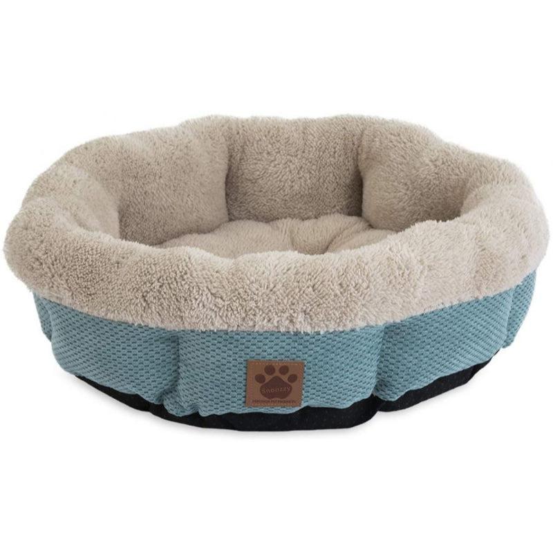 Precision Pet Snoozzy Mod Chic 12 Inch Round Pet Bed Teal-Animals & Pet Supplies-BimBimPet-