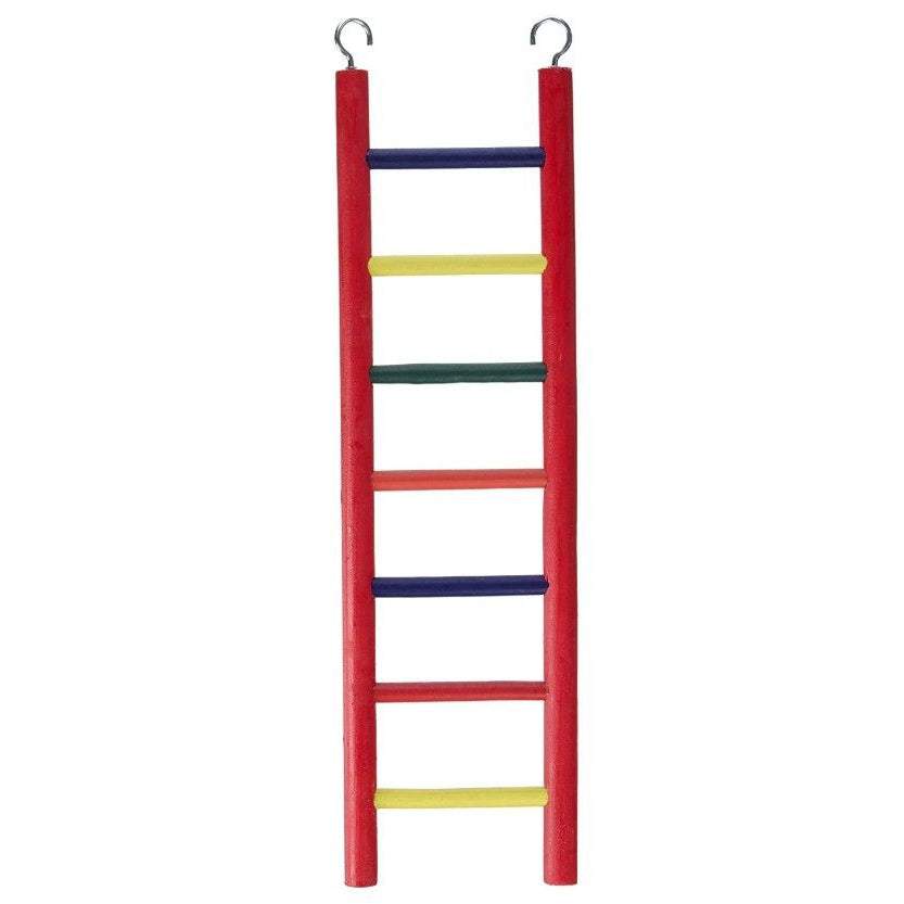Prevue Carpenter Creations Hardwood Bird Ladder Assorted Colors-Bird-Prevue-7 Rung 15" Long-