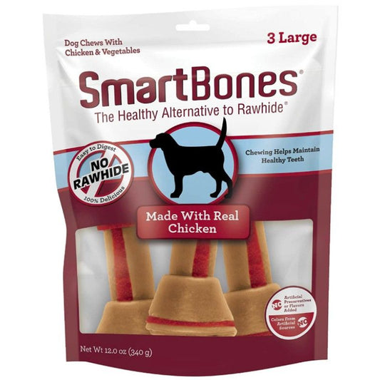 SmartBones Large Vegetable and ChickenBones Rawhide Free Dog Chew-Animals & Pet Supplies-BimBimPet-