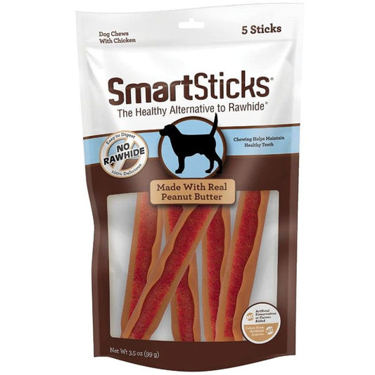 SmartBones SmartSticks Chicken and Peanut Butter Rawhide Free Dog Chew-Animals & Pet Supplies-BimBimPet-